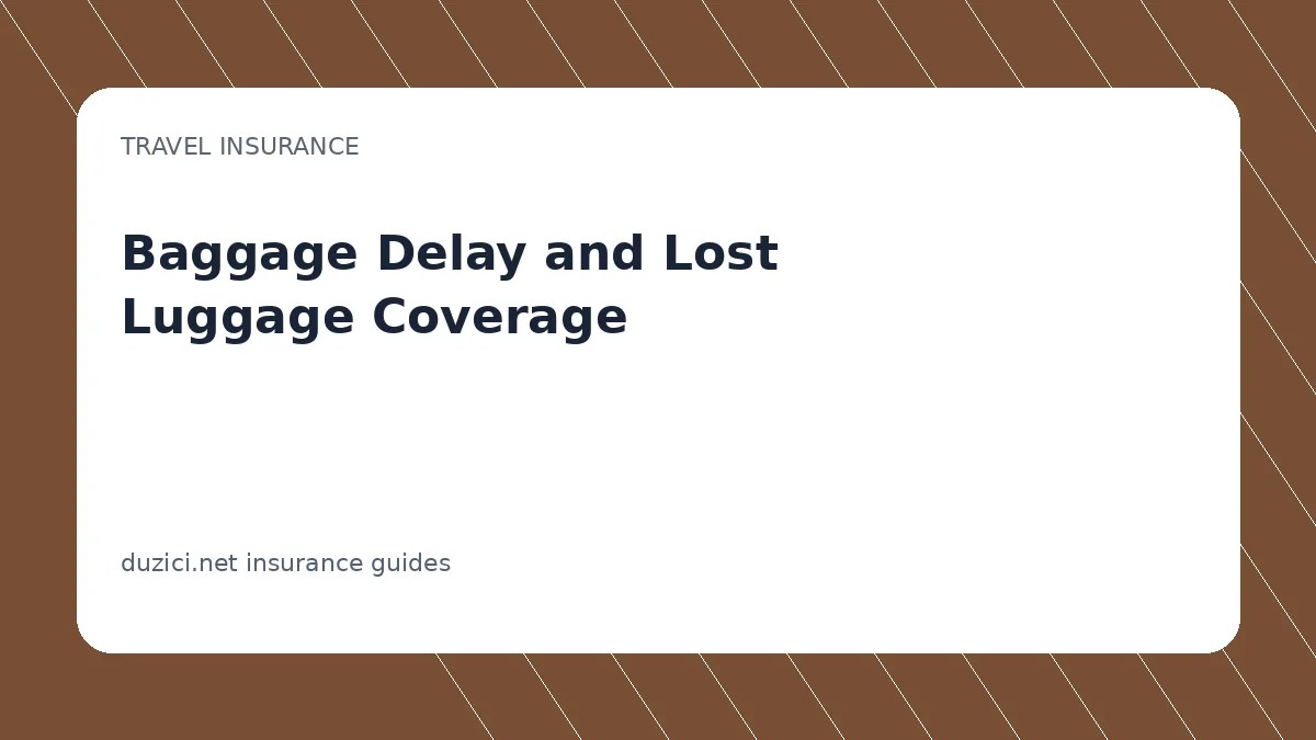 Baggage Delay and Lost Luggage Coverage