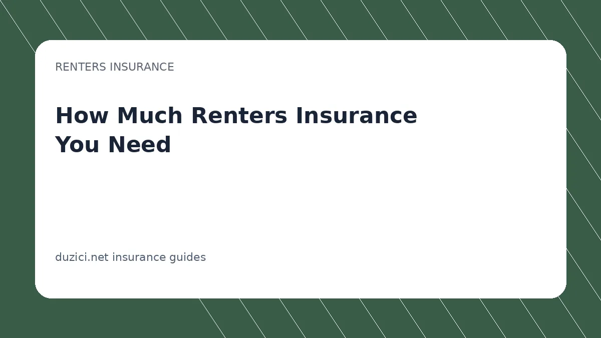 How Much Renters Insurance You Need