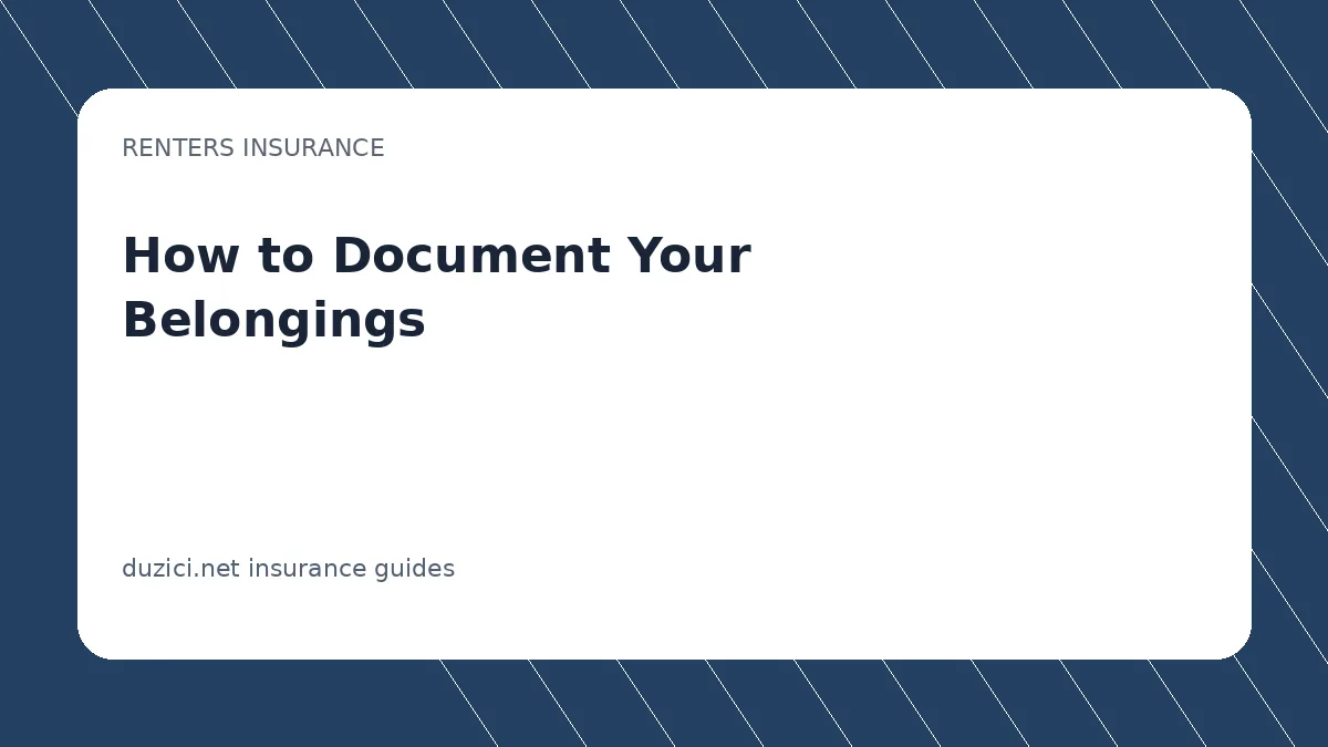 How to Document Your Belongings